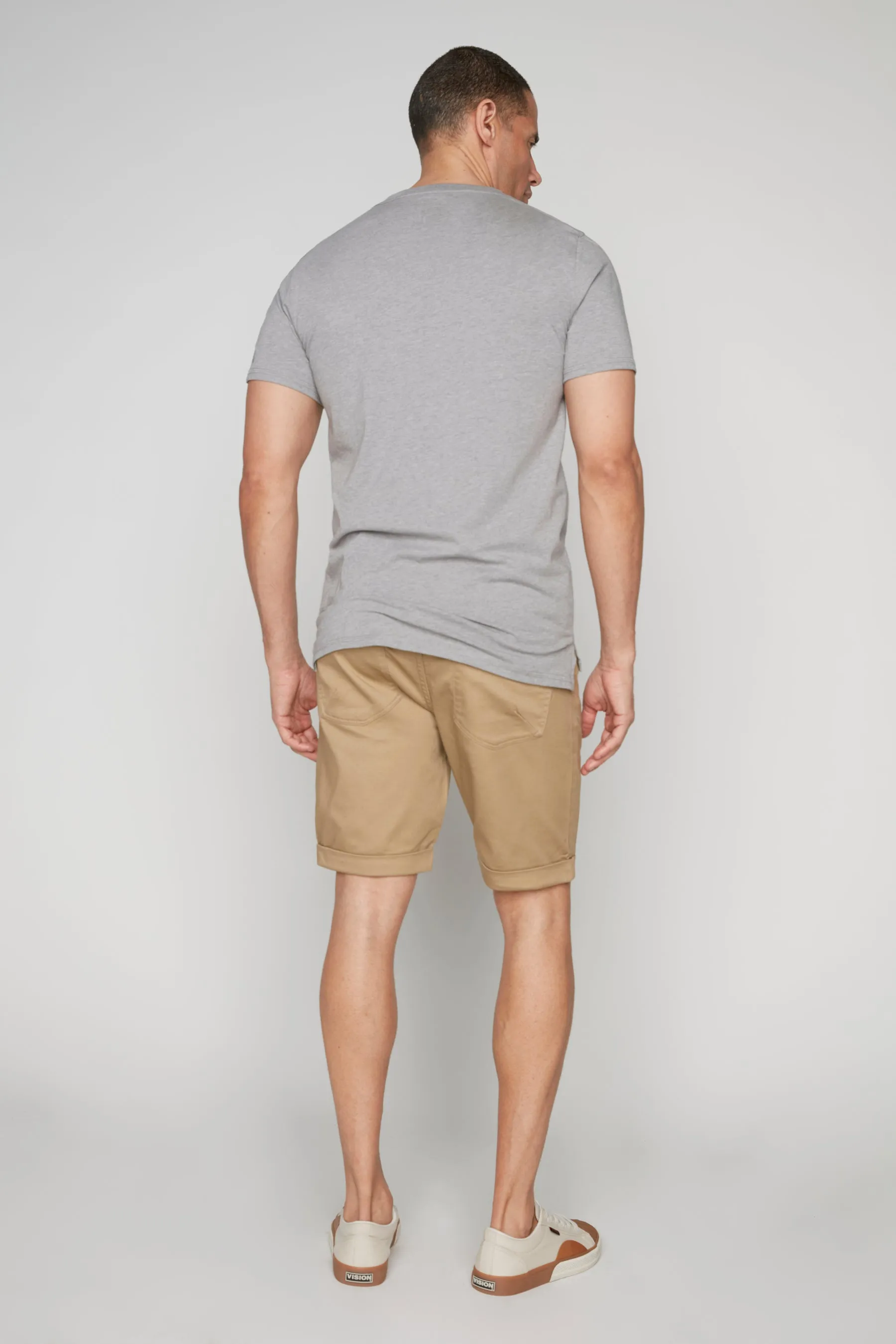 LENNON - Mens Rolled Up Shorts - Beige