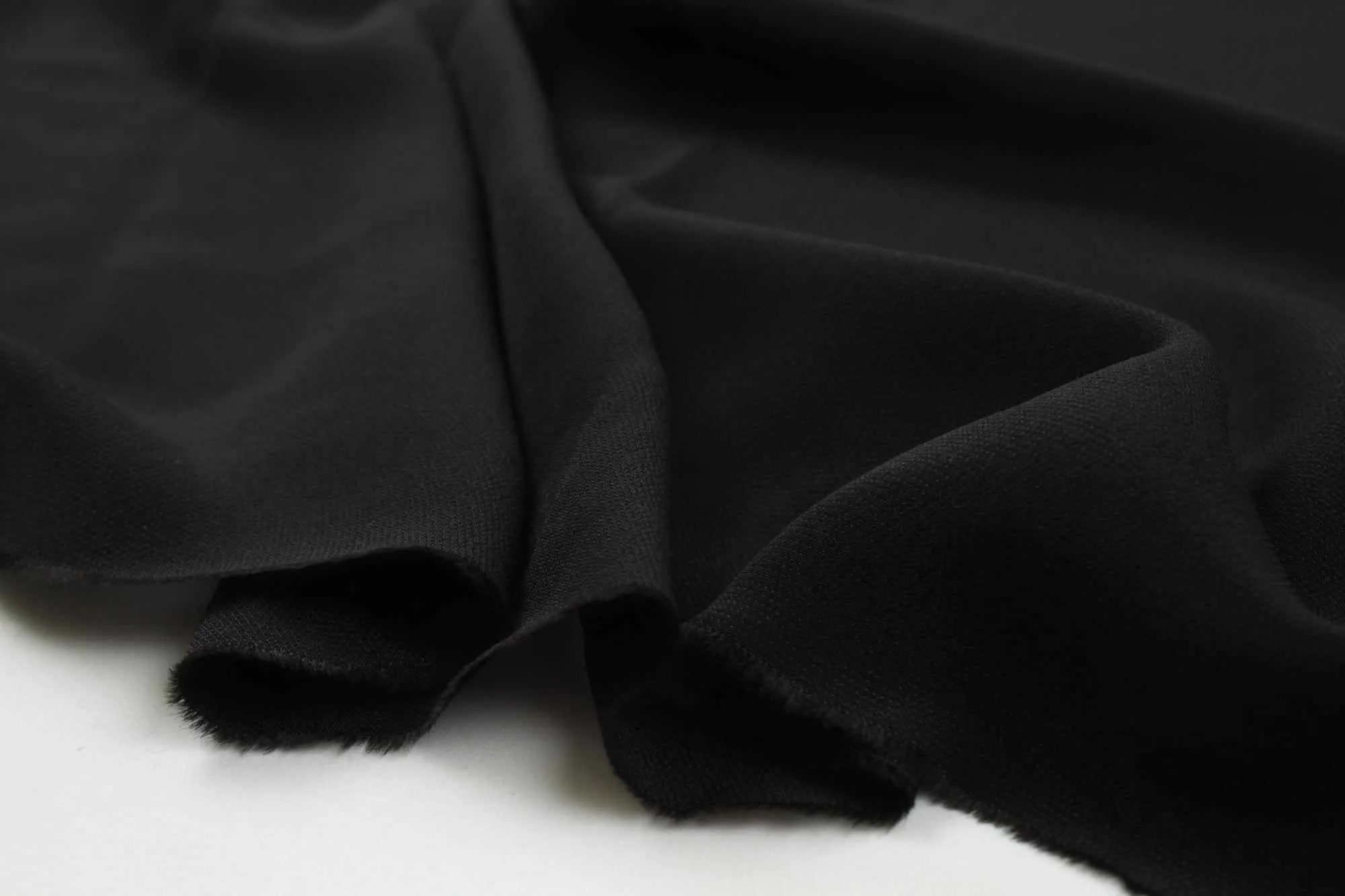 Light Silk Acetate Crepe de Chine - Black