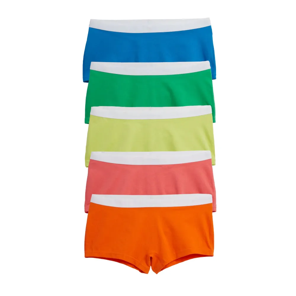 Lightweight Boy Shorts 5-Pack LC - Rainbow Sherbet