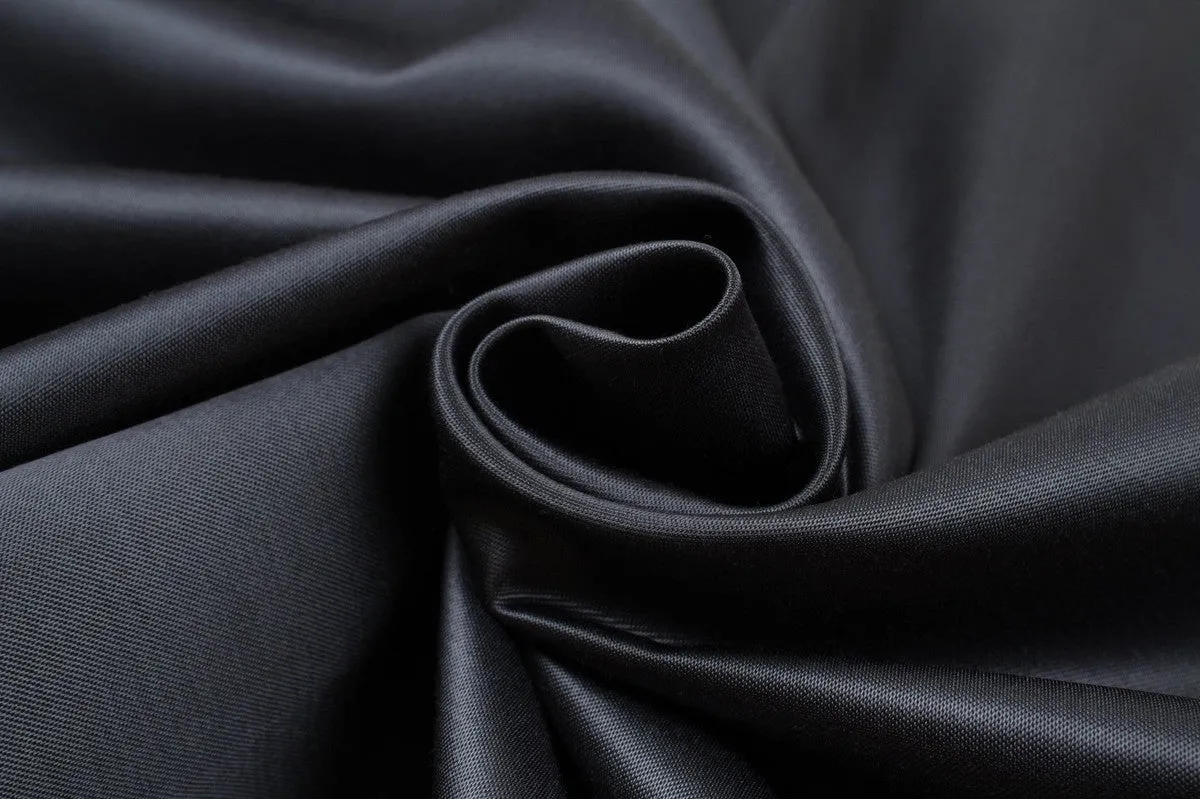 Lightweight Satin Twill Polyester - Dark Grey