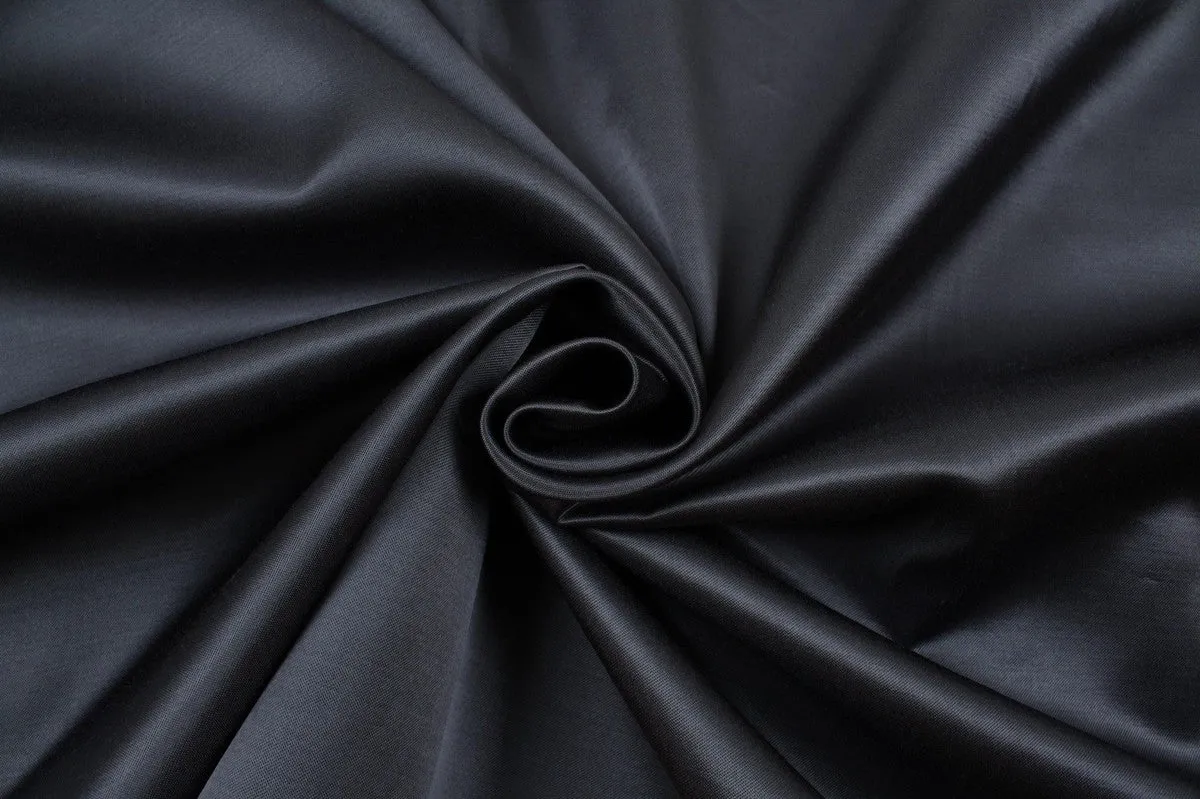 Lightweight Satin Twill Polyester - Dark Grey