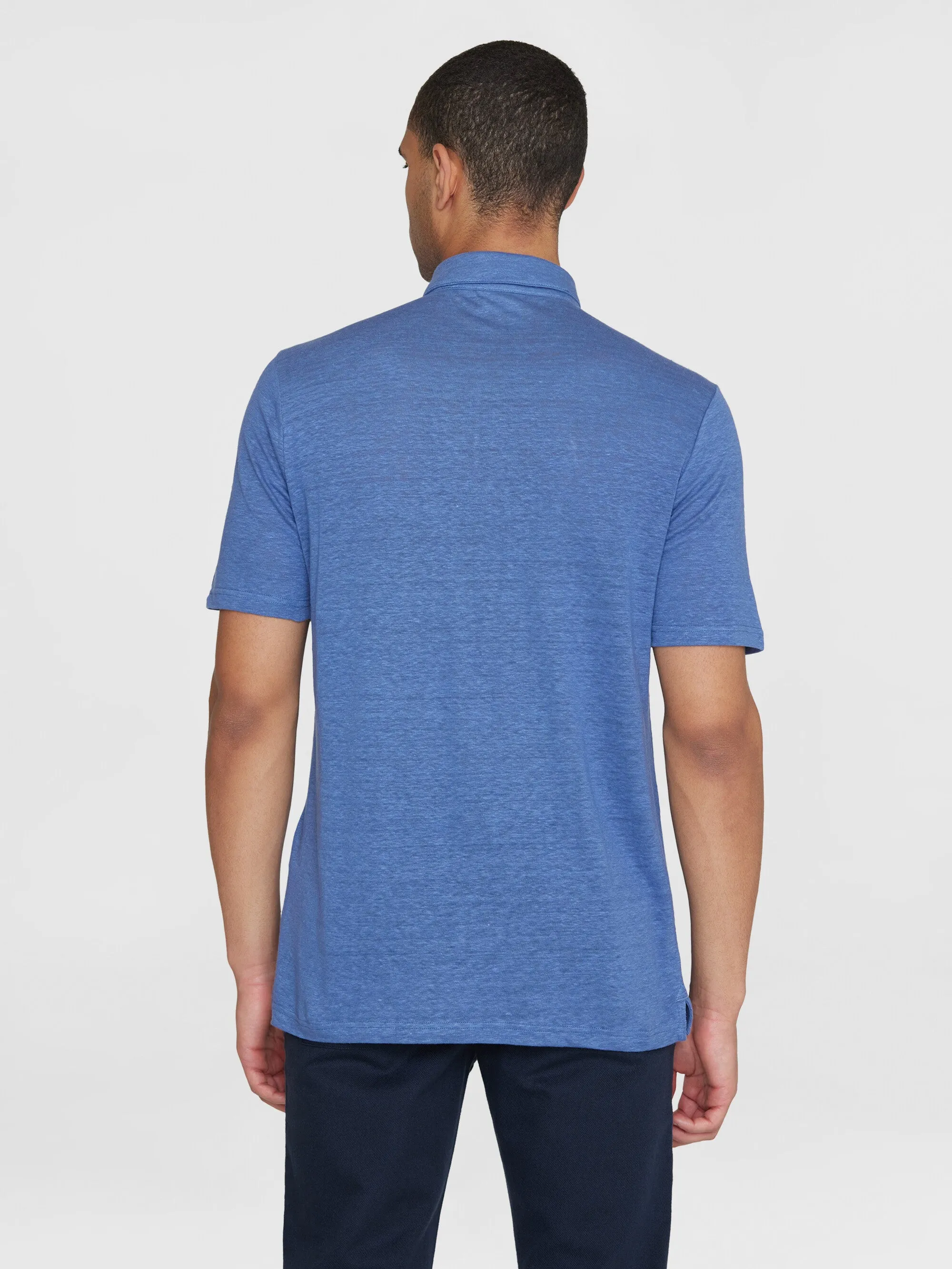 Linen polo - Moonlight Blue