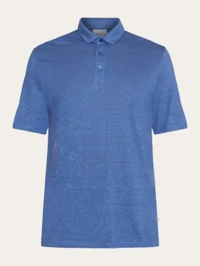 Linen polo - Moonlight Blue