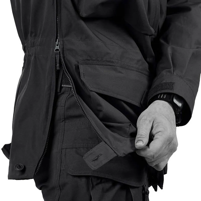 M2 Parka Big Pockets Bomber Jacket Men Tactical Hoodie Coats in Black