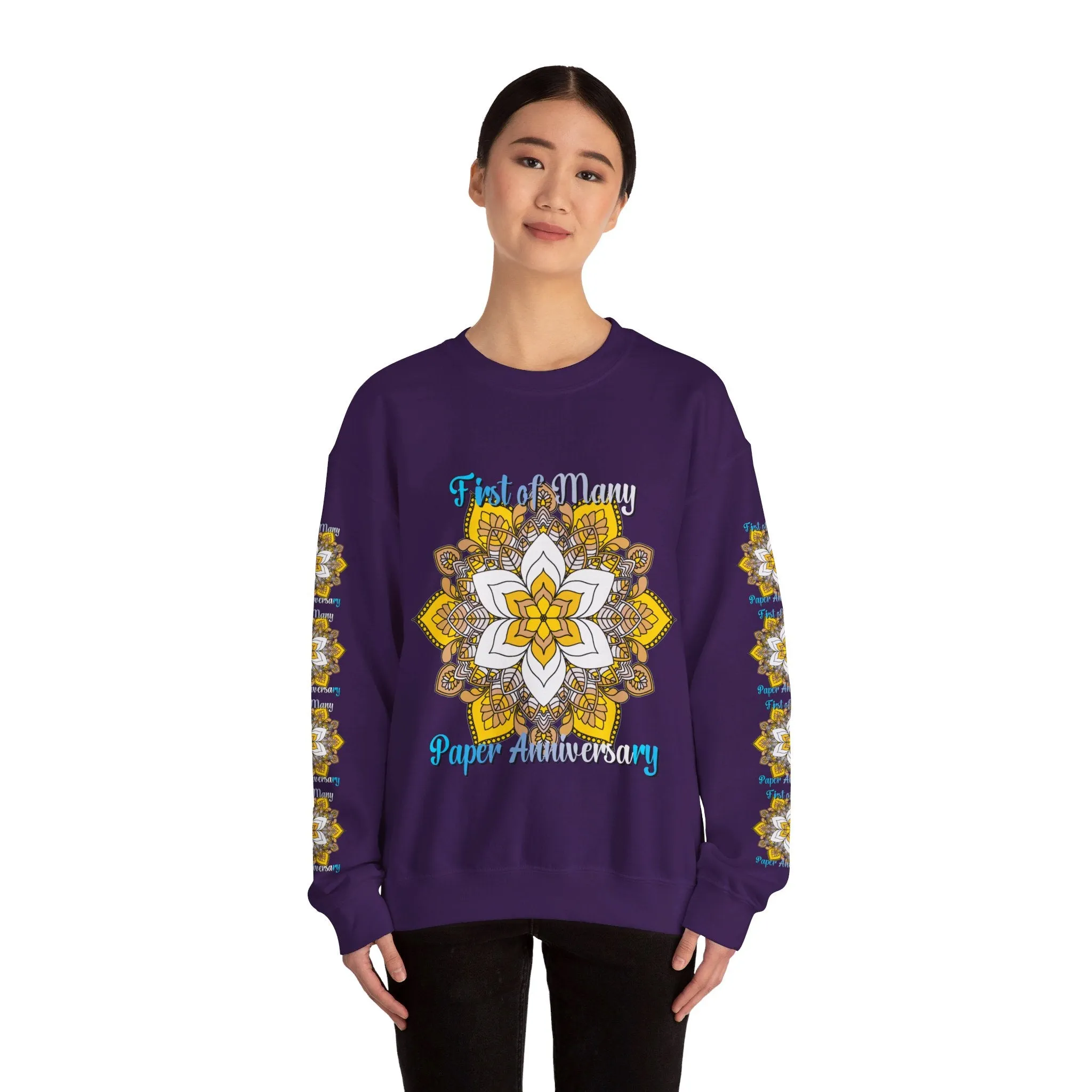 Mandala Design Handmade Crewneck Sweatshirt