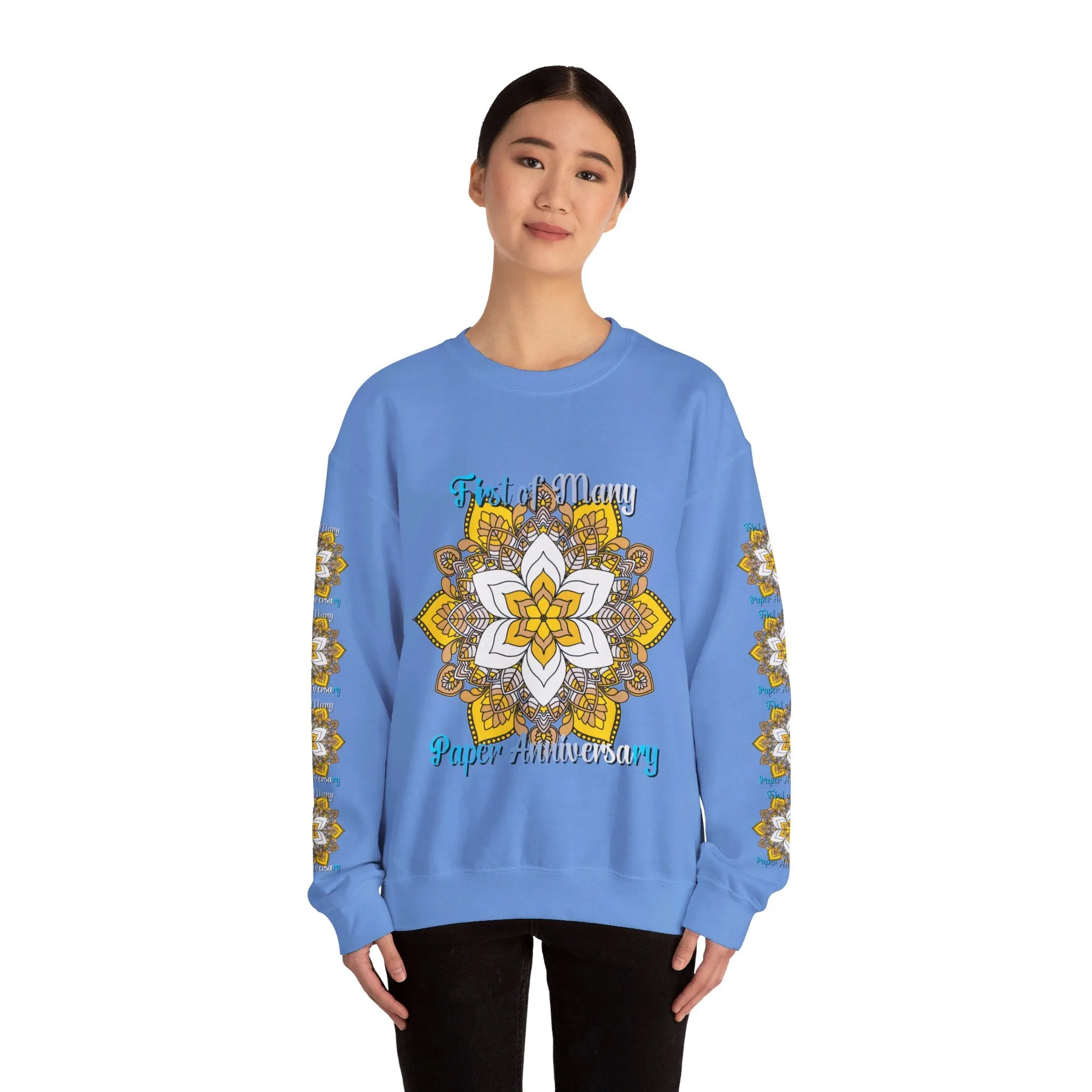 Mandala Design Handmade Crewneck Sweatshirt