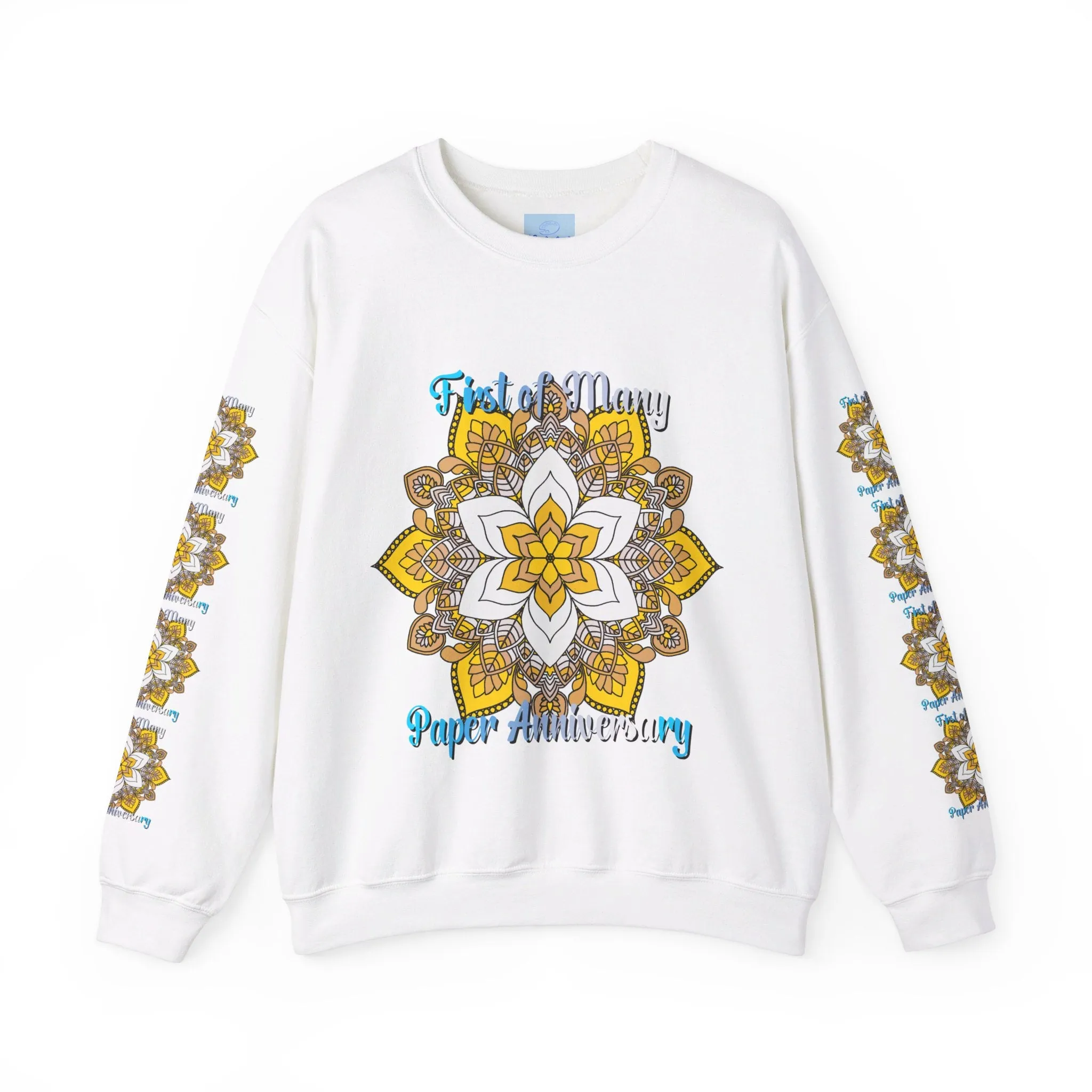 Mandala Design Handmade Crewneck Sweatshirt