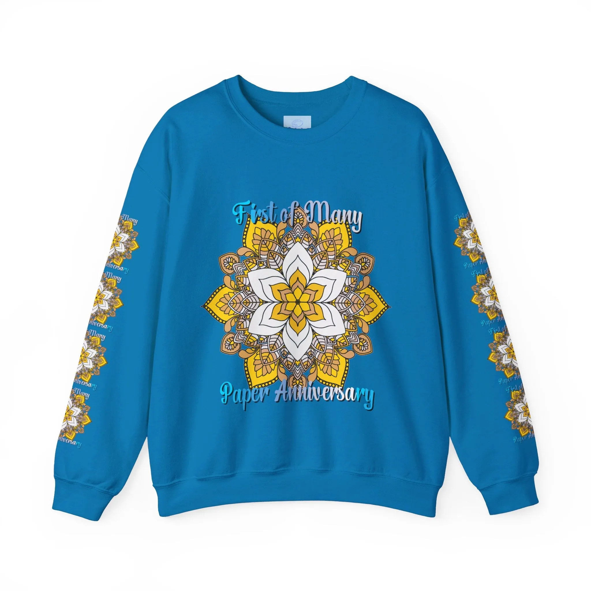 Mandala Design Handmade Crewneck Sweatshirt