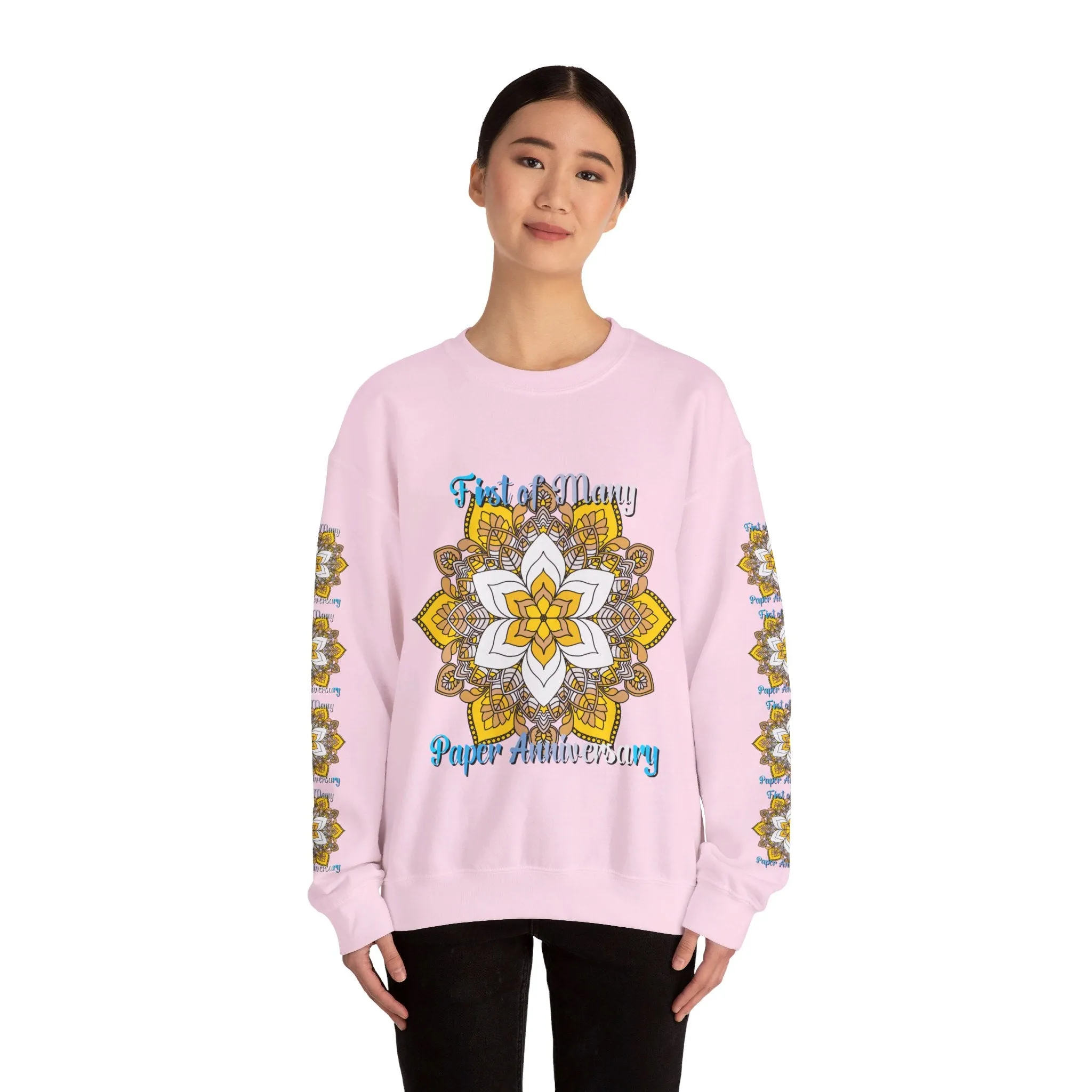 Mandala Design Handmade Crewneck Sweatshirt