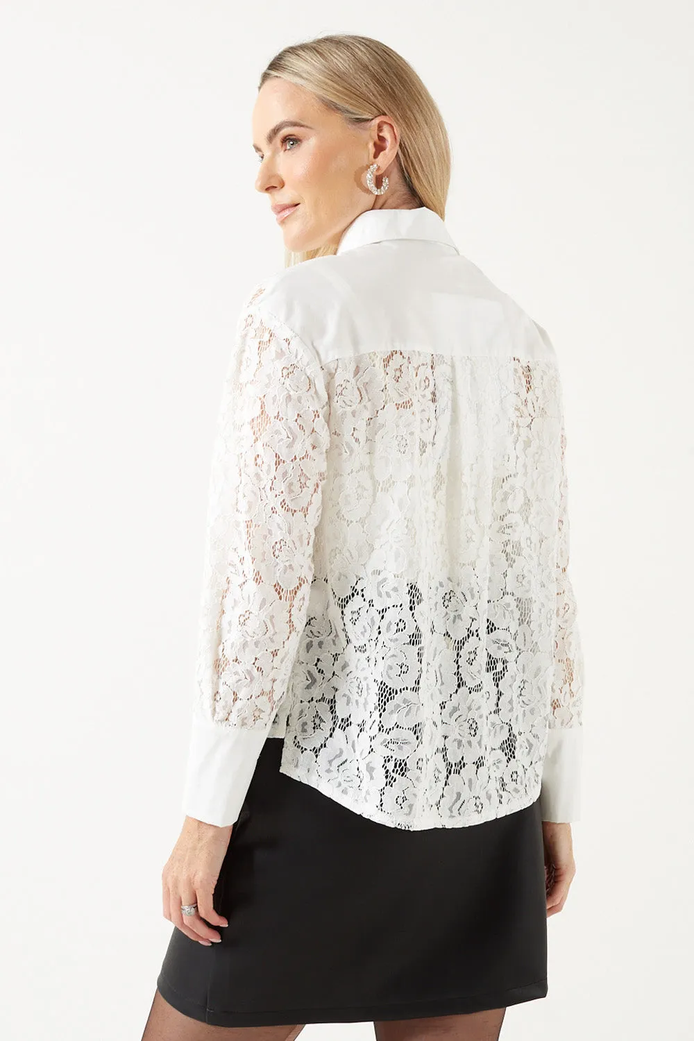 Marc Angelo Collared Lace Shirt