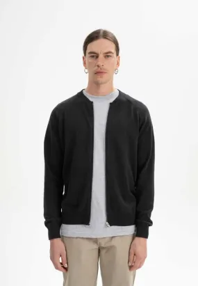 MELAWEAR Shamial knit zip jacket black men