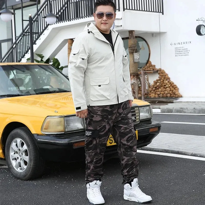 Men Plus Size Jacket Pants Track Suits Male Men's Tracksuit Extra Large Size 9xl Men's Sets Autumn Winter 2 Pieces Sweatsuit