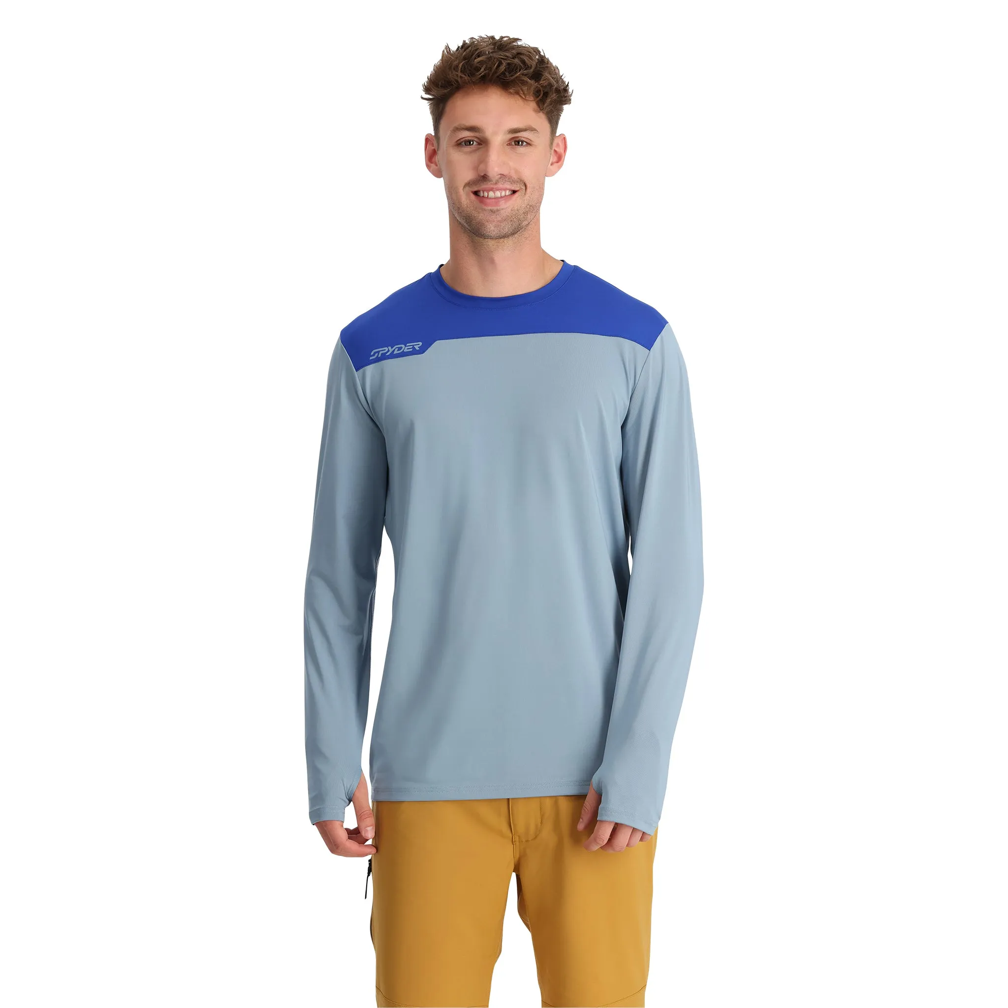 Mens Arc Long Sleeve Tech Tee - Blue Fog