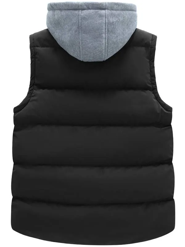 Men's Puffer Vest Quilted Warm Sleeveless Winter Jacket