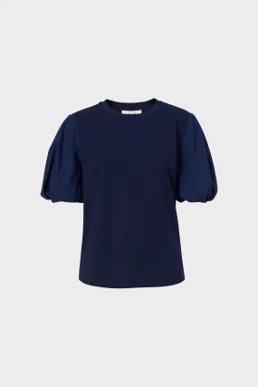 Monica Jersey Poplin Combo Tee