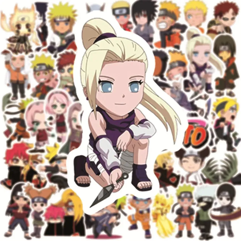 Naruto Anime Stickers - 10 50 or 100pcs for Laptop Water Bottles and More