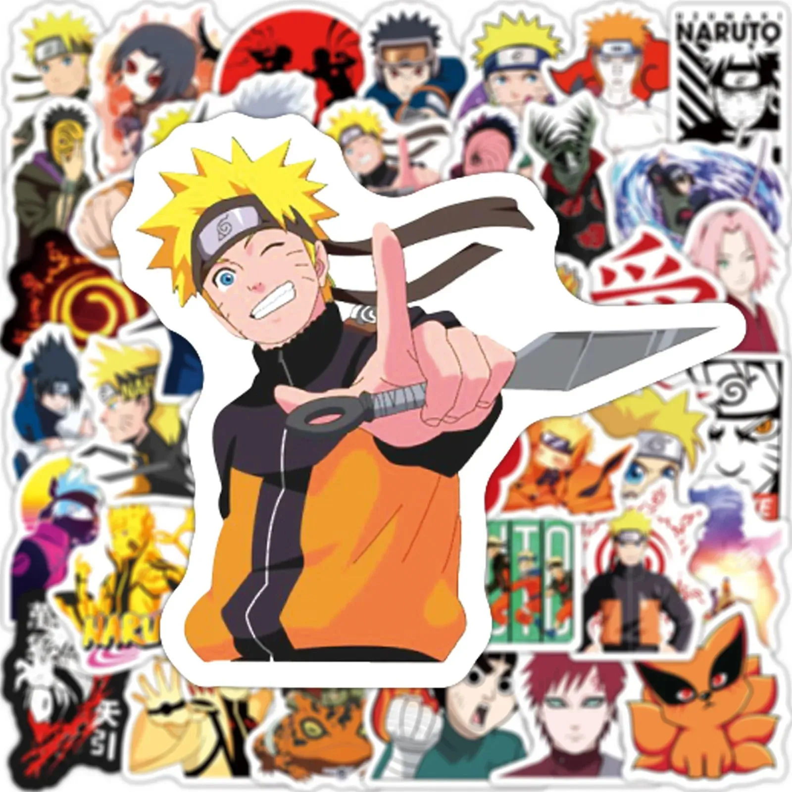 Naruto Anime Stickers - 10 50 or 100pcs for Laptop Water Bottles and More