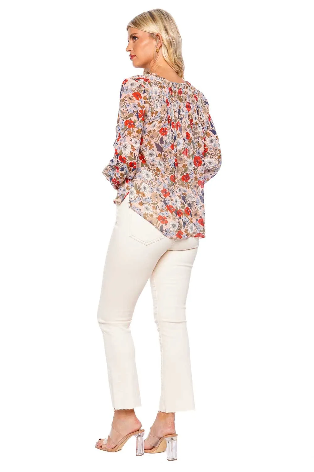 Neha Floral Button Down Top