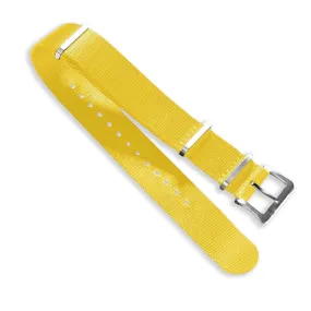 Nylon Watch Strap Yellow 22 MM