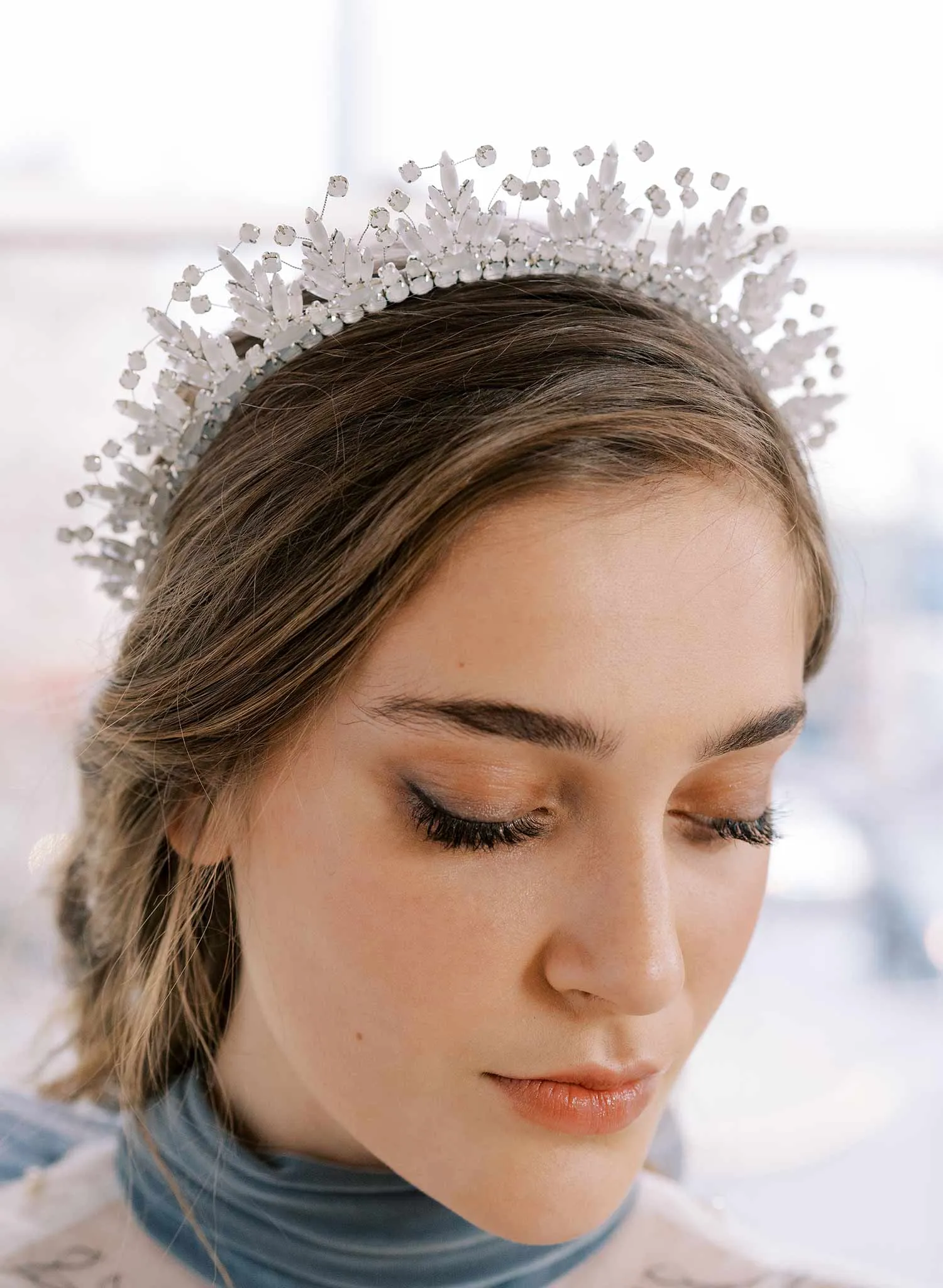 Opal burst bridal tiara - Style #2413