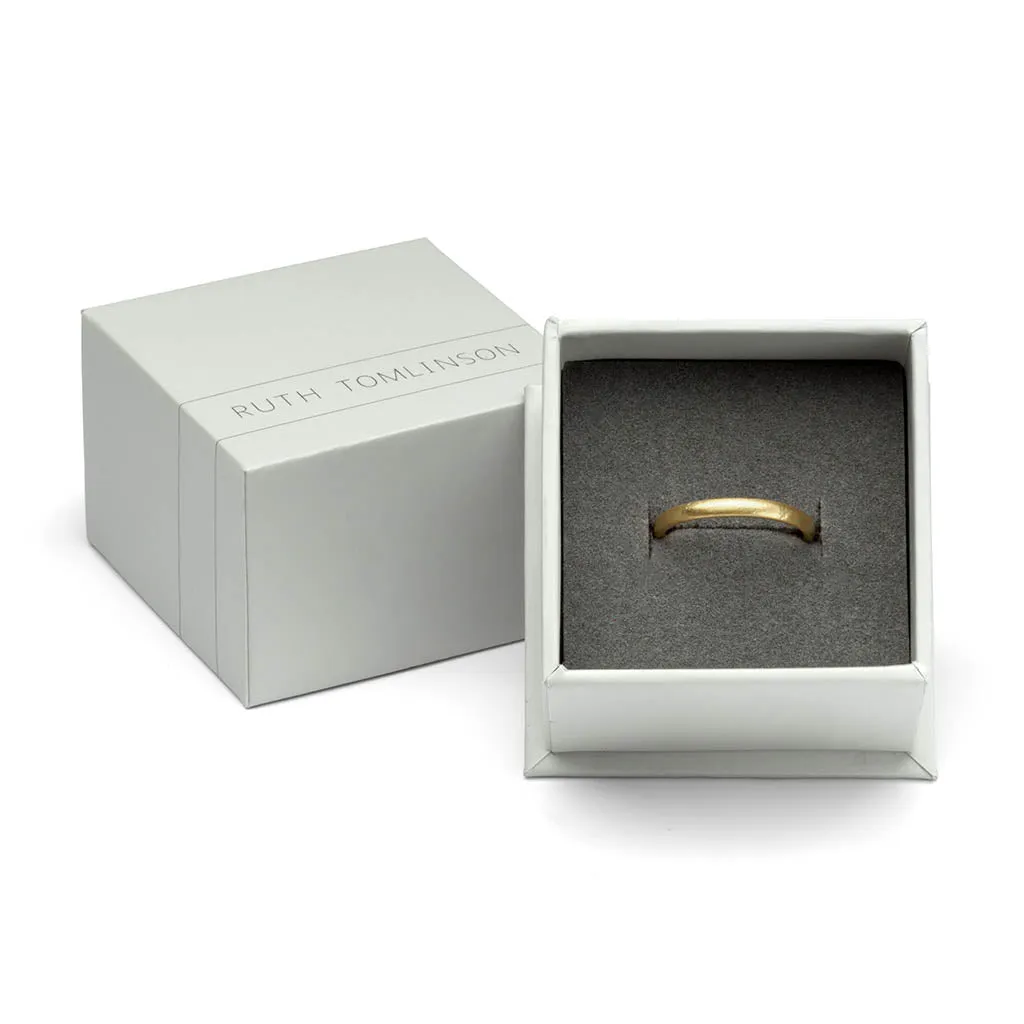 Organic Twist Detail Wedding Band