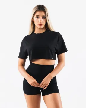 OT Crop Tee - Black