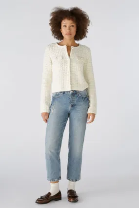 Oui Textured French Style Jersey Jacket