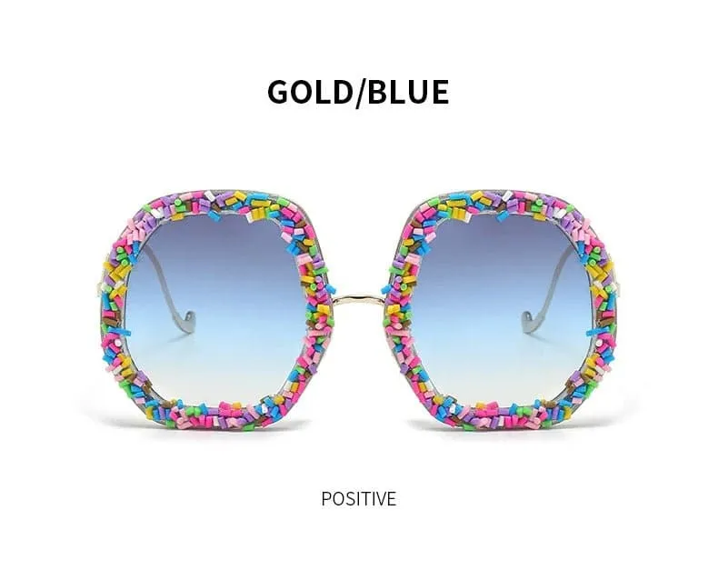 Oversized Candy Coloured Gradient Sunglasses