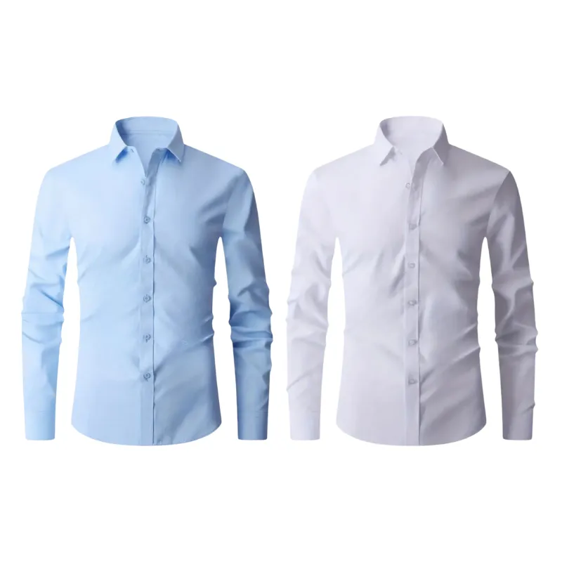 Pague 1 Leve 2 |  Camisa Social Ultra Tech Italian   Brinde Relogio Casual Luxo