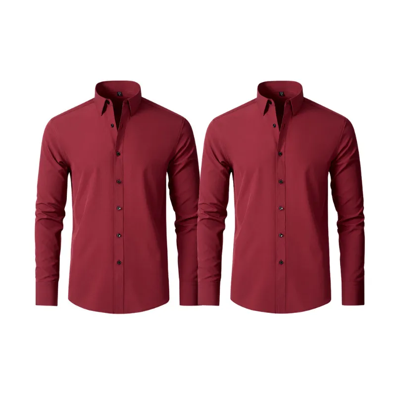 Pague 1 Leve 2 |  Camisa Social Ultra Tech Italian   Brinde Relogio Casual Luxo