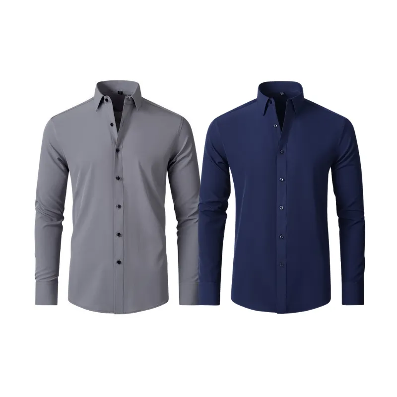 Pague 1 Leve 2 |  Camisa Social Ultra Tech Italian   Brinde Relogio Casual Luxo