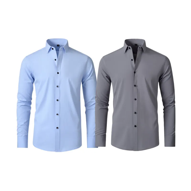 Pague 1 Leve 2 |  Camisa Social Ultra Tech Italian   Brinde Relogio Casual Luxo