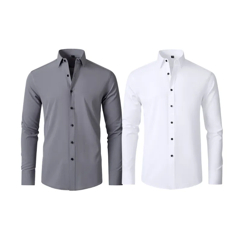 Pague 1 Leve 2 |  Camisa Social Ultra Tech Italian   Brinde Relogio Casual Luxo