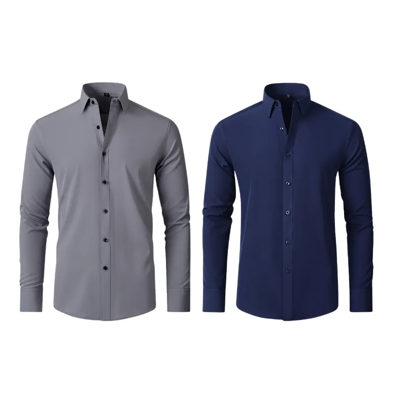 Pague 1 Leve 2 |  Camisa Social Ultra Tech Italian   Brinde Relogio Casual Luxo