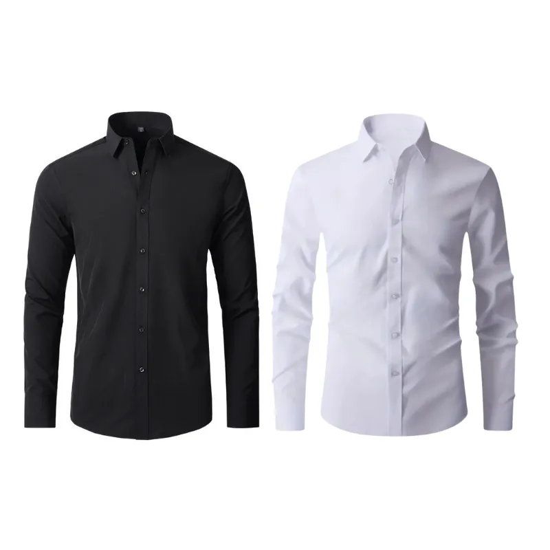 Pague 1 Leve 2 |  Camisa Social Ultra Tech Italian   Brinde Relogio Casual Luxo