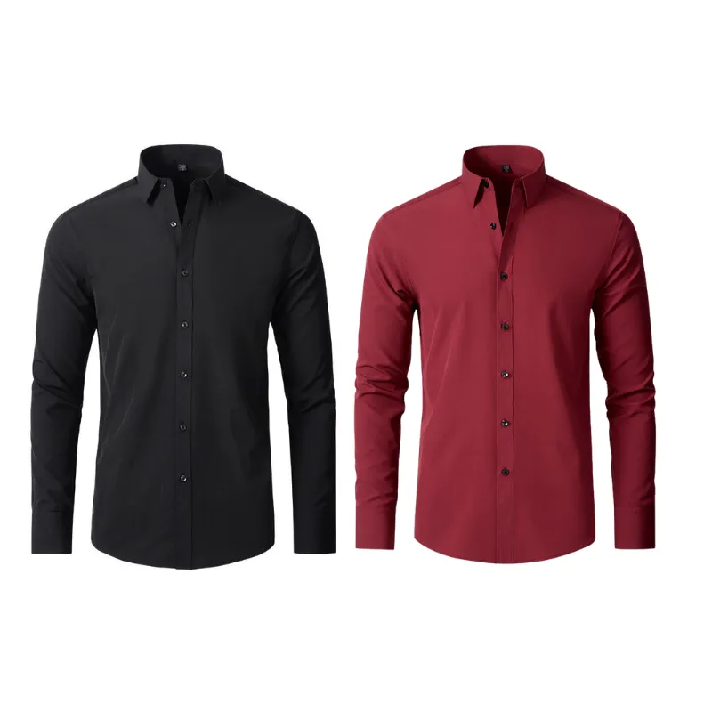 Pague 1 Leve 2 |  Camisa Social Ultra Tech Italian   Brinde Relogio Casual Luxo