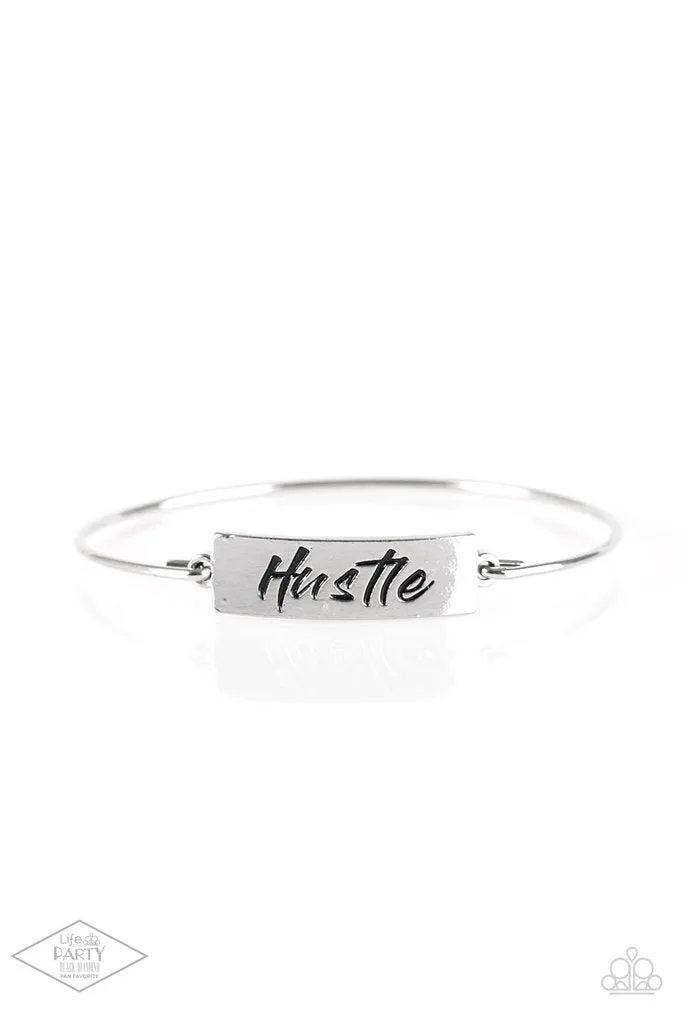 Paparazzi Accessories  - Hustle Hard #B249 - Silver Bracelet