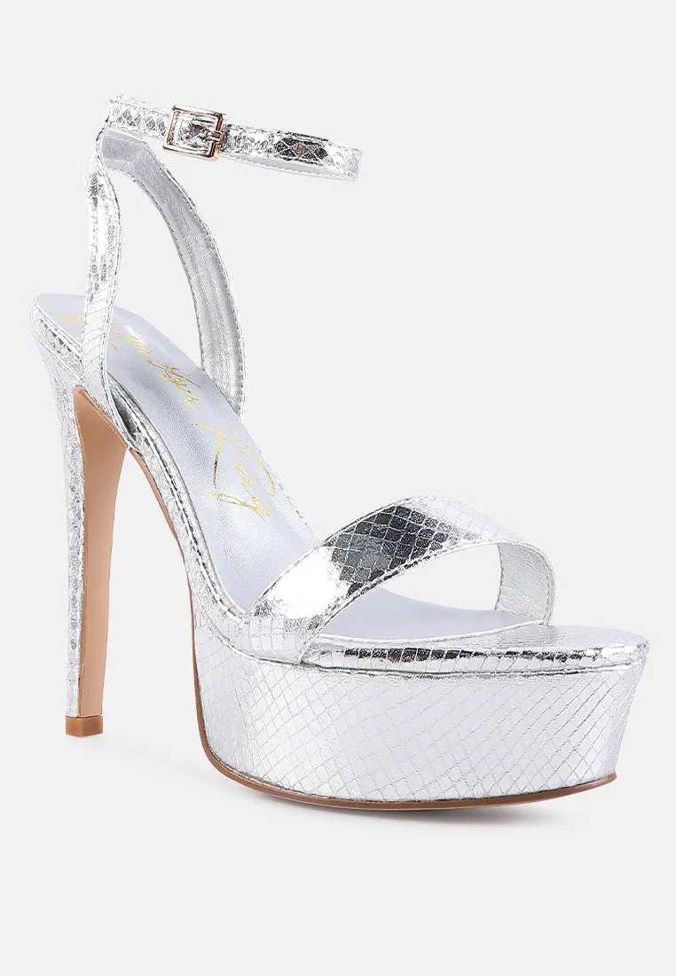 Queen Bee Rhinestone Heeled Sandals