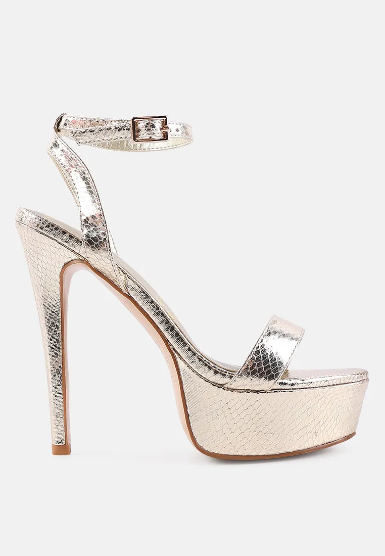 Queen Bee Rhinestone Heeled Sandals