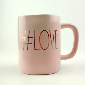 Rae Dunn By Magenta #LOVE Ceramic Baby Pink Coffee Tea Mug 20 oz