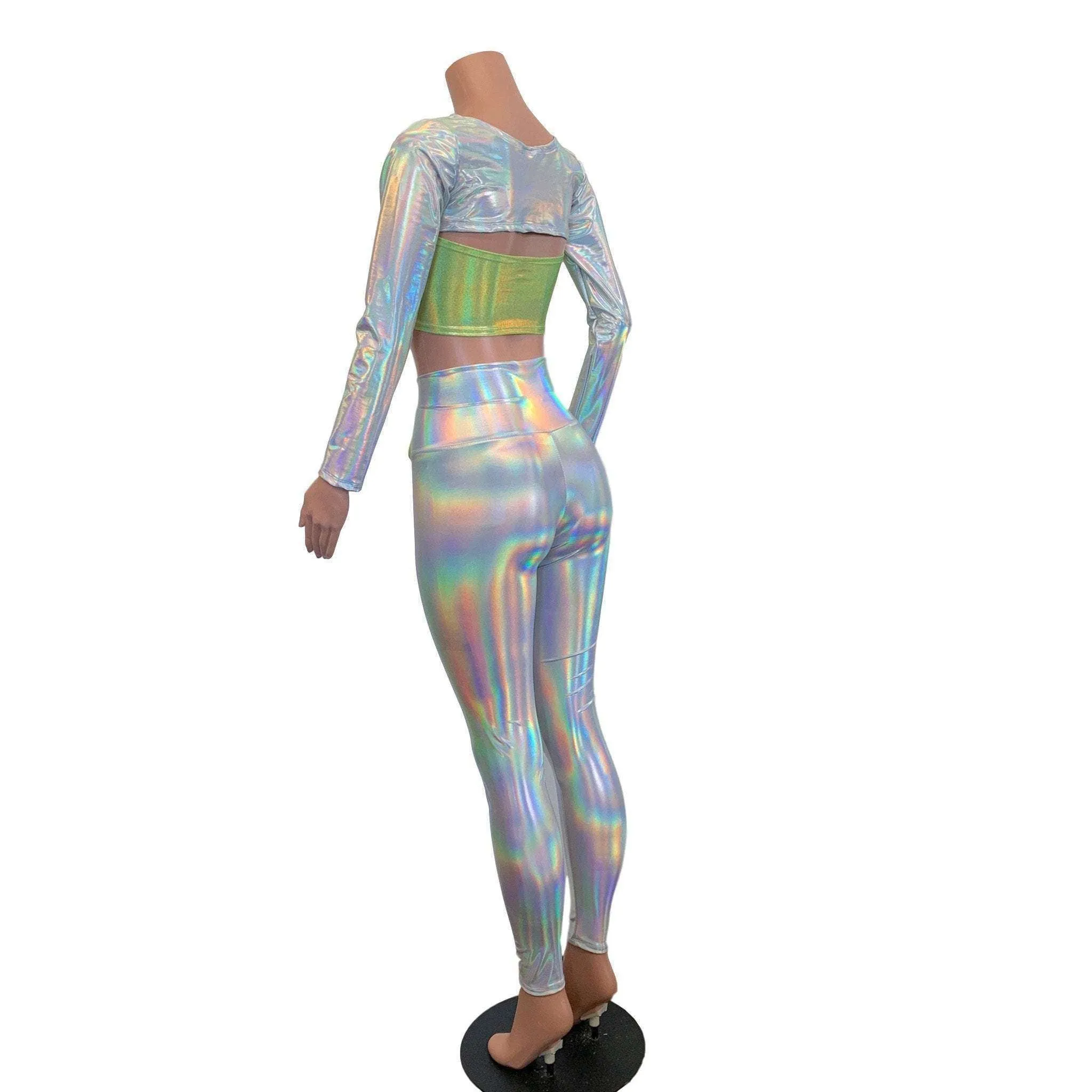 Rave Alien Costume - Opal Holographic Iridescent