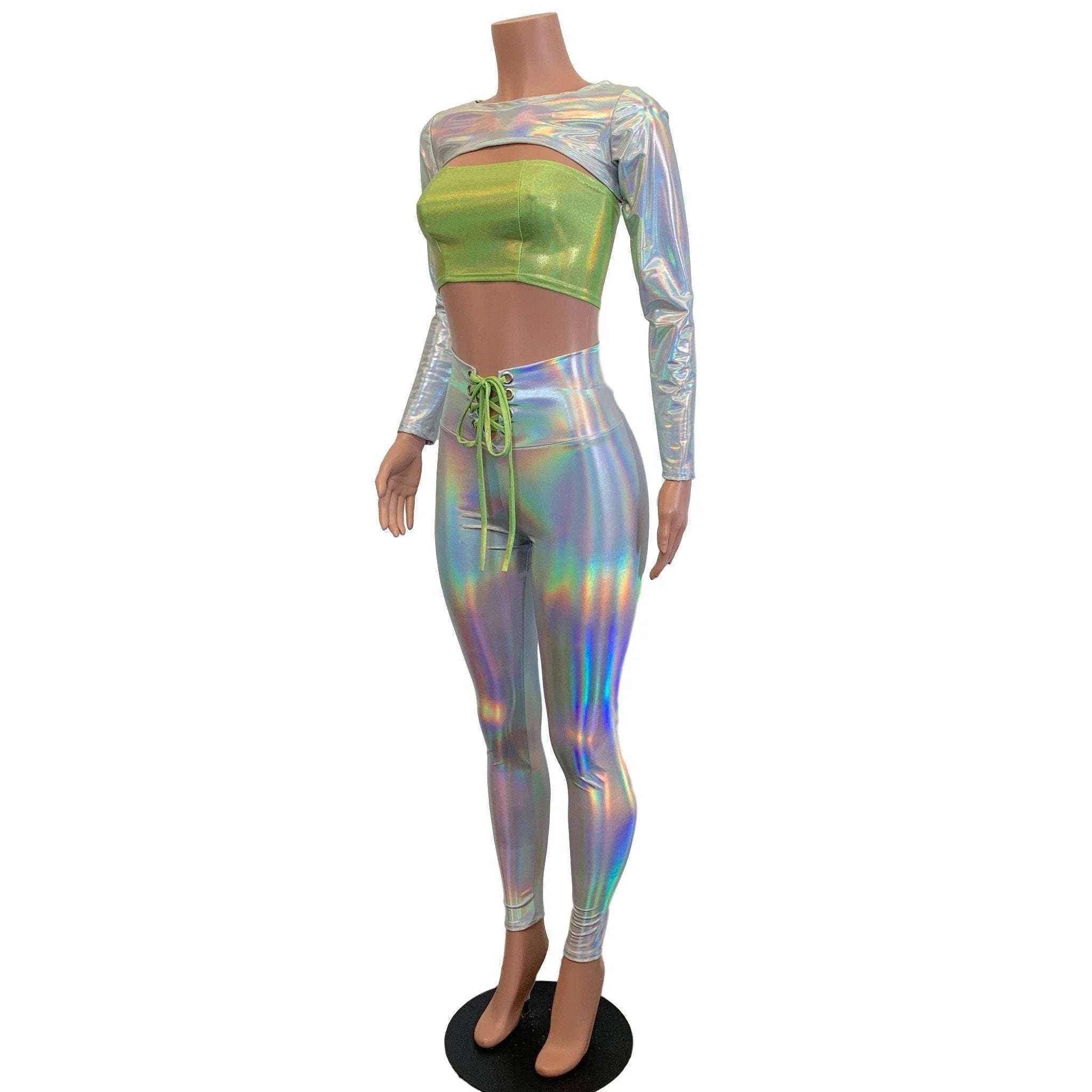 Rave Alien Costume - Opal Holographic Iridescent