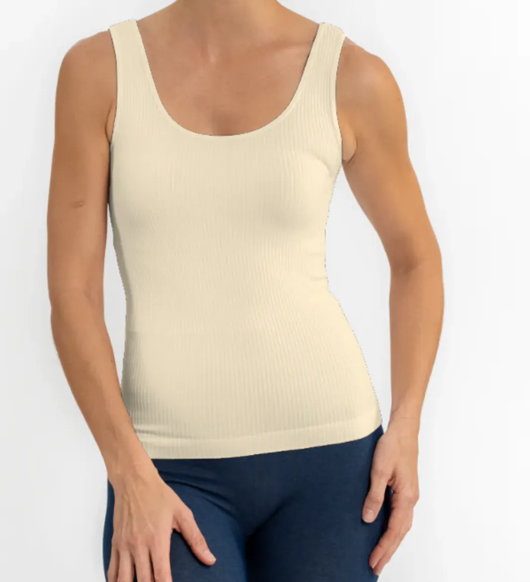 RIBBED V-NECK/SCOOP NECK TANK By Elietian