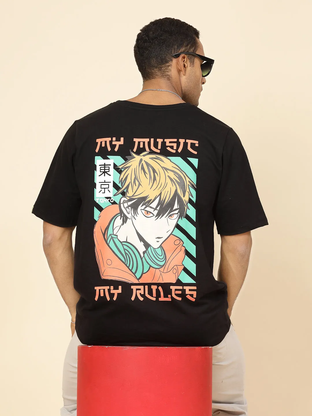 Rule the Music Anime Oversized T-shirt