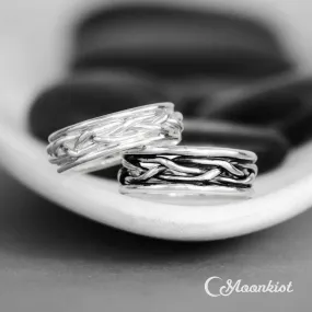 Silver Viking Braided Wedding Band | Moonkist Designs