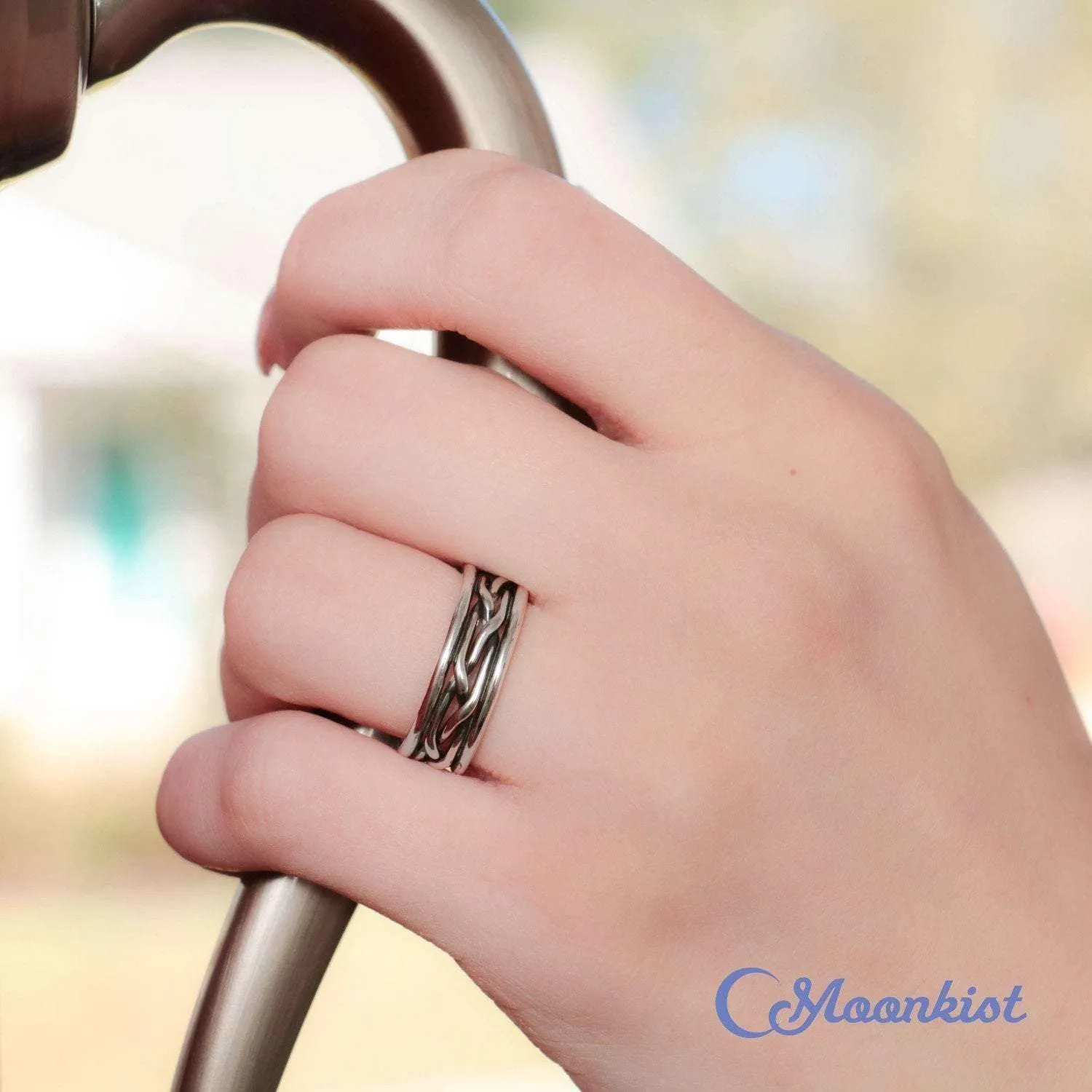 Silver Viking Braided Wedding Band | Moonkist Designs