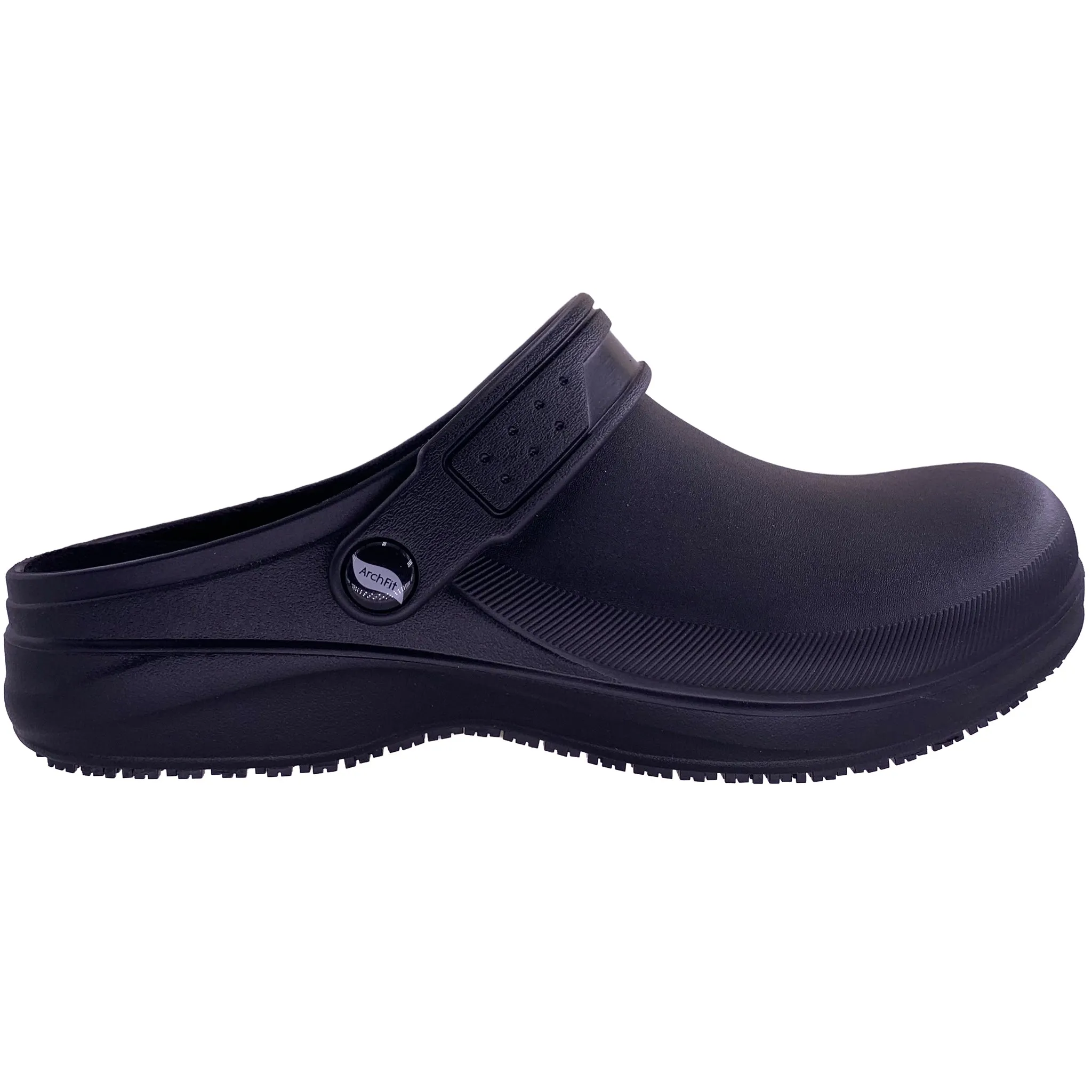 Skechers Men's 200092 Arch Fit Riverbound Slip Resistant Work Shoes Clogs Black