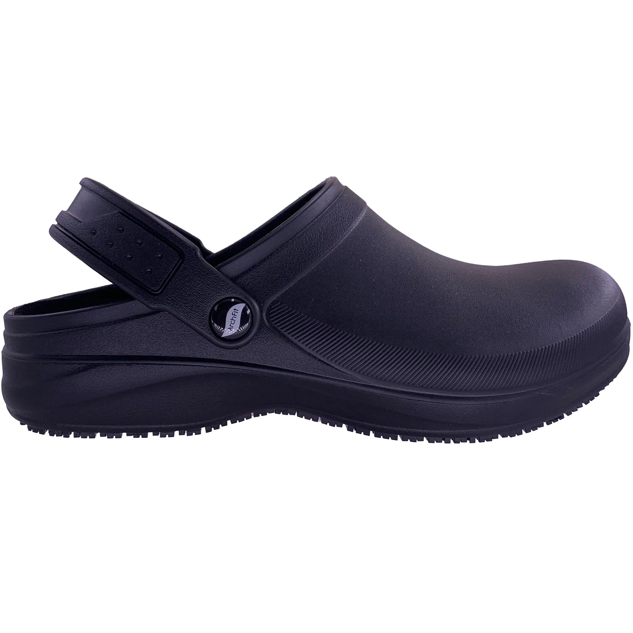 Skechers Men's 200092 Arch Fit Riverbound Slip Resistant Work Shoes Clogs Black