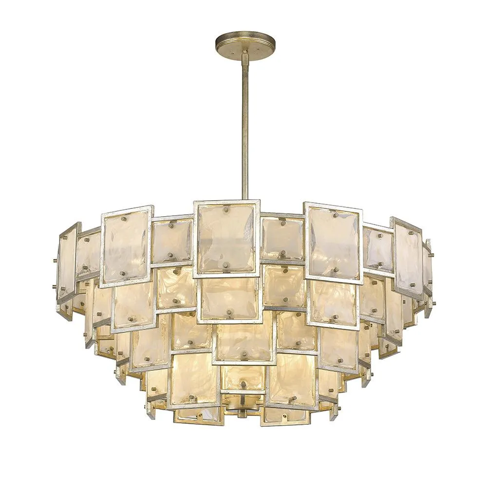 Skyler 16 Light Pendant - Silver Leaf