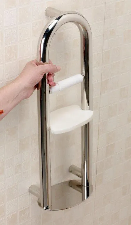 Spa Toilet Roll Holder / Integrated Grab Rail